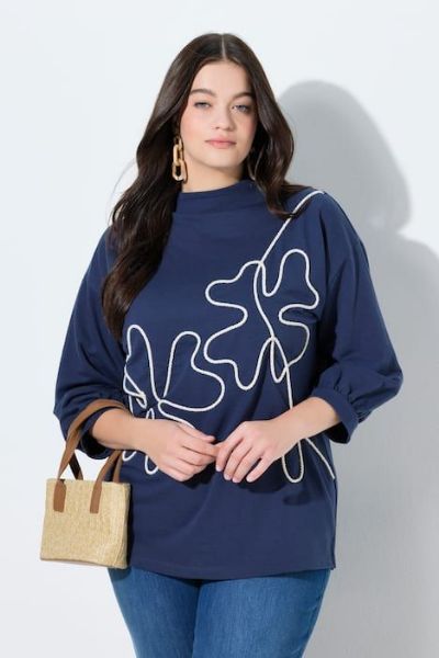 Veliki brojevi Majica 3/4 rukava moda za punije