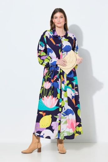 Plus size veliki brojevi Haljina maxi dugih rukava za punije