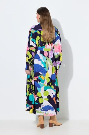 Plus size veliki brojevi Haljina maxi dugih rukava za punije