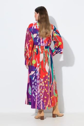 Plus size veliki brojevi Haljina maxi dugih rukava za punije