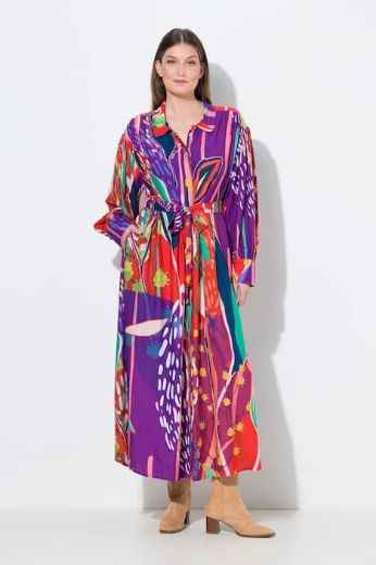 Plus size veliki brojevi Haljina maxi dugih rukava za punije