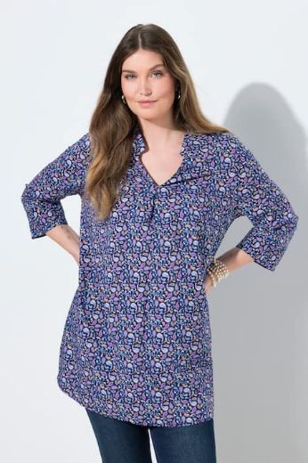 Plus size veliki brojevi Tunika 3/4 rukava V ovratnika za punije