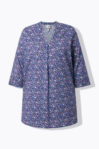 Plus size veliki brojevi Tunika 3/4 rukava V ovratnika za punije