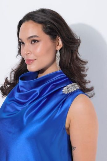 Plus size veliki brojevi Haljina midi bez rukava svečana za punije