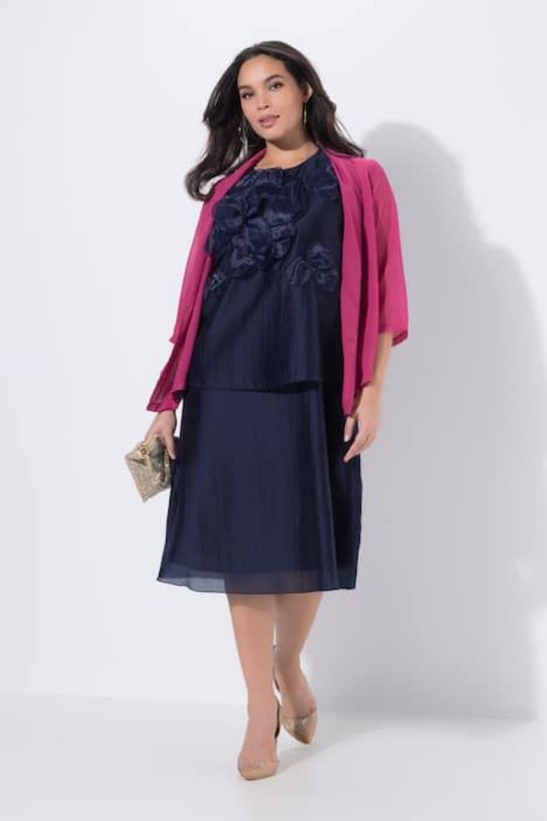 Plus size veliki brojevi Haljina midi bez rukava za punije