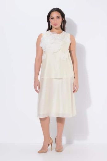 Plus size veliki brojevi Haljina midi bez rukava za punije