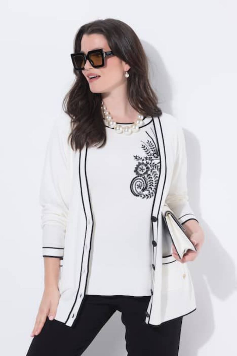 Plus size veliki brojevi Kardigan na kopčanje za punije