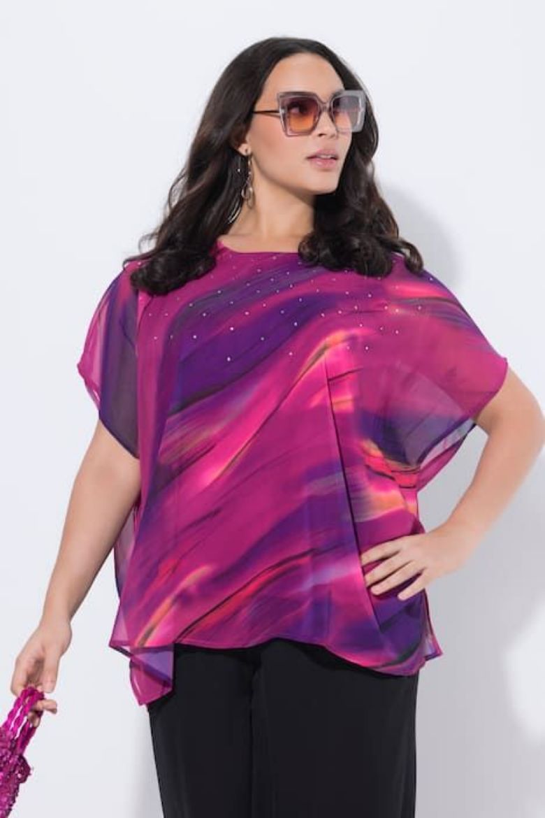 Plus size veliki brojevi Bluza kratkih rukava za punije