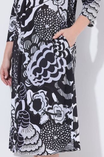 Plus size veliki brojevi Haljina midi 3/4 rukava za punije