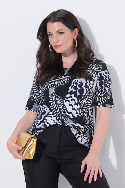 Veliki brojevi Majica kratkih rukava A kroja moda za punije