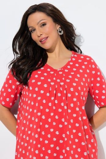 Plus size veliki brojevi Majica kratkih rukava dužeg A kroja za punije