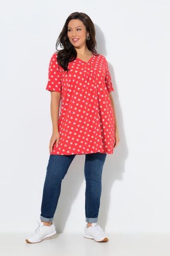 Plus size veliki brojevi Majica kratkih rukava dužeg A kroja za punije