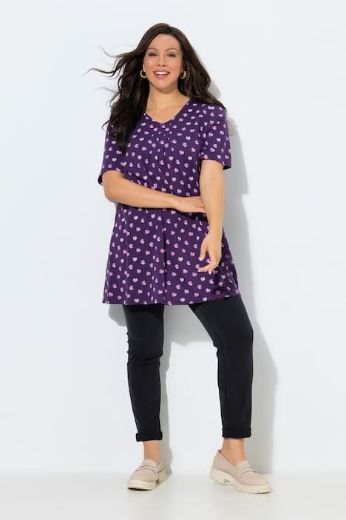 Plus size veliki brojevi Majica kratkih rukava dužeg A kroja za punije