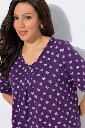 Plus size veliki brojevi Majica kratkih rukava dužeg A kroja za punije