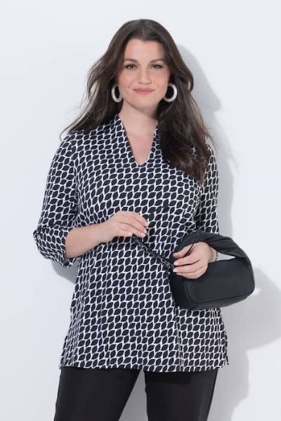 Veliki brojevi Majica 3/4 rukava A kroja moda za punije