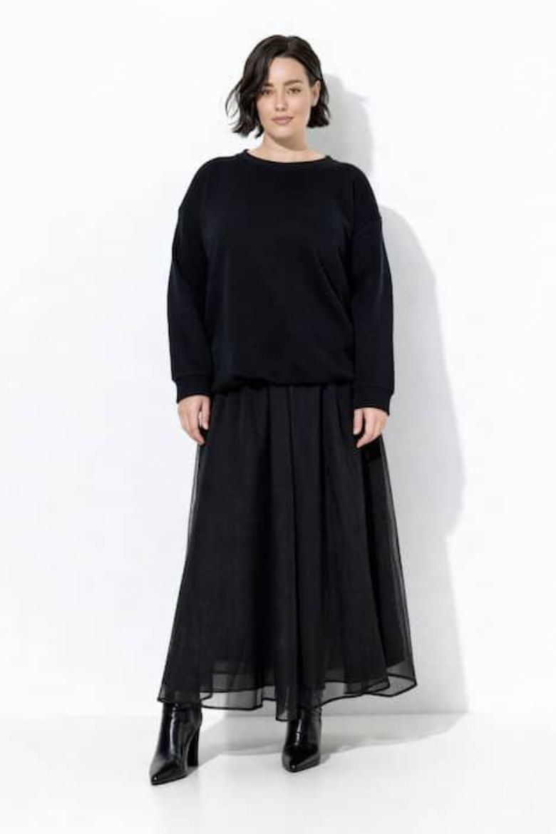 Plus size veliki brojevi Suknja A kroja na volane za punije