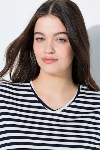 Plus size veliki brojevi Majica 3/4 rukava V ovratnika za punije