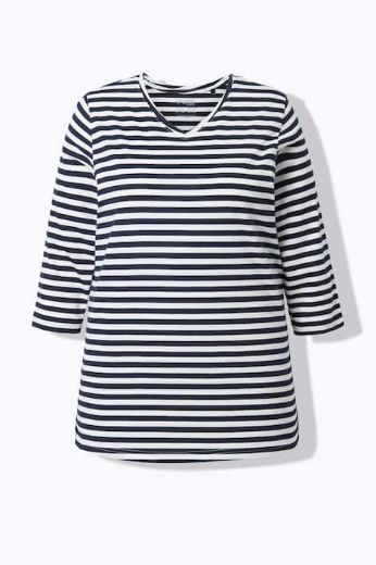 Plus size veliki brojevi Majica 3/4 rukava V ovratnika za punije