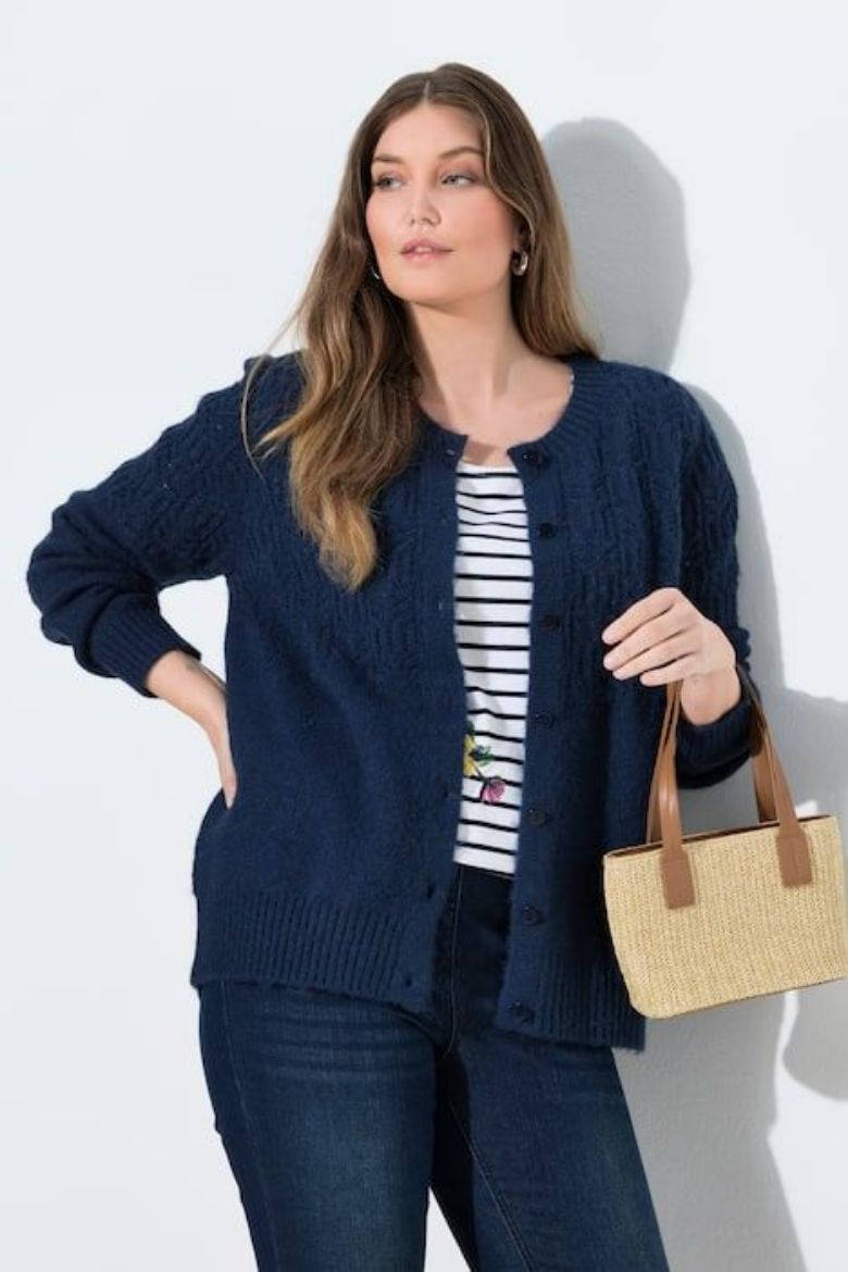 Plus size veliki brojevi Kardigan na kopčanje za punije