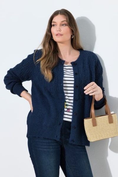 Veliki brojevi Kardigan na kopčanje moda za punije