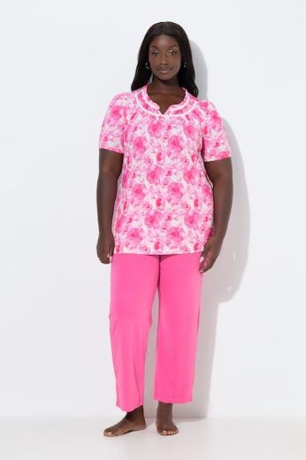 Plus size veliki brojevi Pidžama kratkih rukava i dugih nogavica za punije
