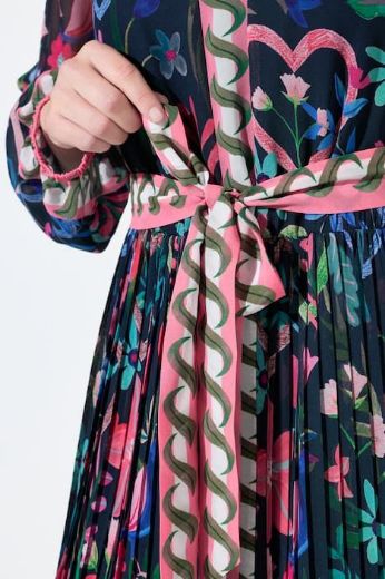 Plus size veliki brojevi Haljina midi dugih rukava A kroja za punije