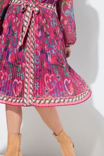 Plus size veliki brojevi Haljina midi dugih rukava A kroja za punije