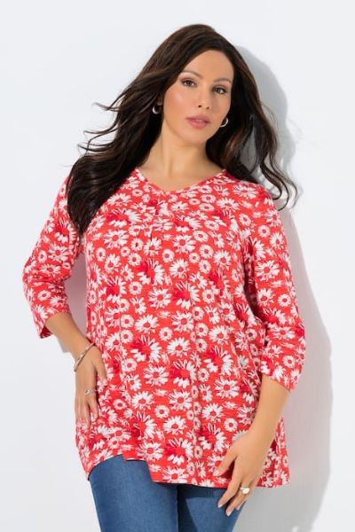 Veliki brojevi Majica 3/4 rukava A kroja moda za punije