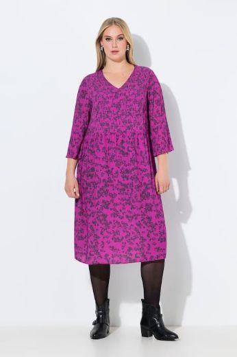 Plus size veliki brojevi Haljina midi 3/4 rukava za punije