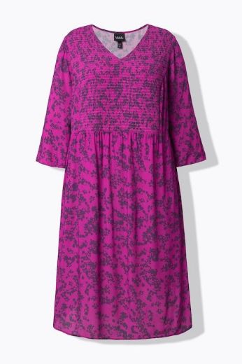 Plus size veliki brojevi Haljina midi 3/4 rukava za punije