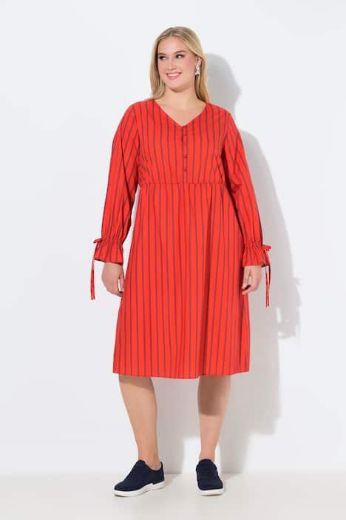 Plus size veliki brojevi Haljina midi dugih rukava za punije