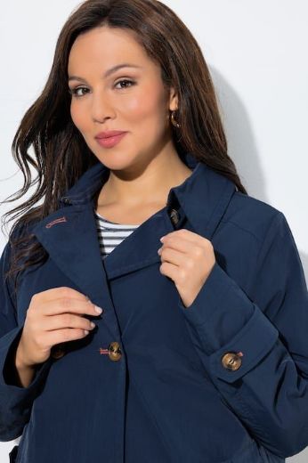 Plus size veliki brojevi Jakna na kopčanje A kroja za punije