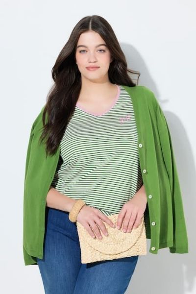 Veliki brojevi Majica kratkih rukava V ovratnika moda za punije