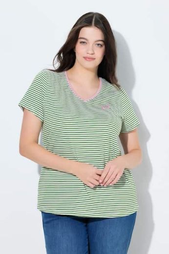 Plus size veliki brojevi Majica kratkih rukava V ovratnika za punije