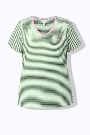 Plus size veliki brojevi Majica kratkih rukava V ovratnika za punije