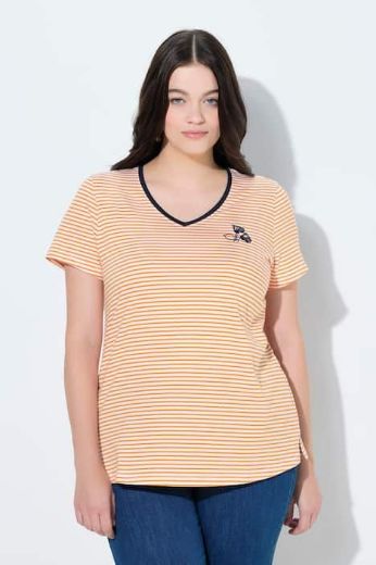 Plus size veliki brojevi Majica kratkih rukava V ovratnika za punije