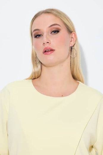 Plus size veliki brojevi Majica 3/4 rukava asimetričnog kroja za punije