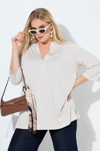 Plus size veliki brojevi Tunika 3/4 rukava A kroja za punije