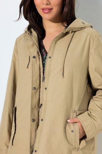 Plus size veliki brojevi Parka s kapuljačom A kroja za punije