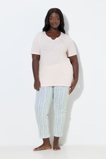 Plus size veliki brojevi Pidžama kratkih rukava i dugih nogavica za punije