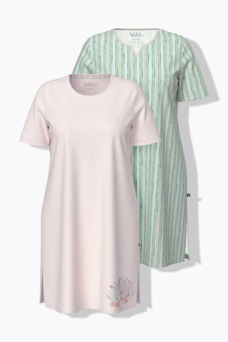 Plus size veliki brojevi Spavaćica kratkih rukava 2 komada za punije