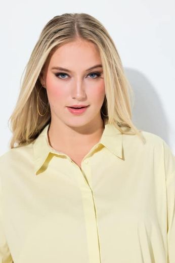 Plus size veliki brojevi Košulja dugih rukava skrivenog kopčanja za punije