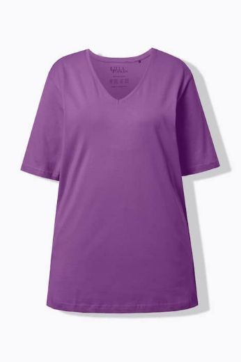 Plus size veliki brojevi Majica V izrez Basic za punije