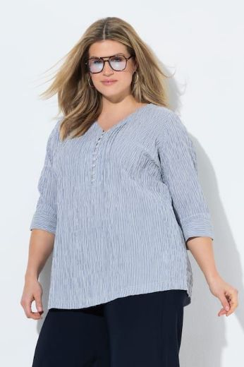 Plus size veliki brojevi Bluza 3/4 rukavi s gumbićima za punije