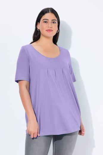 Plus size veliki brojevi Majica s naborima duži model za punije