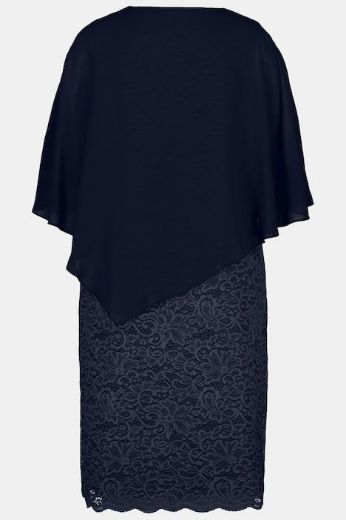 Plus size veliki brojevi Haljina svečana čipkana s dodatkom tila za punije