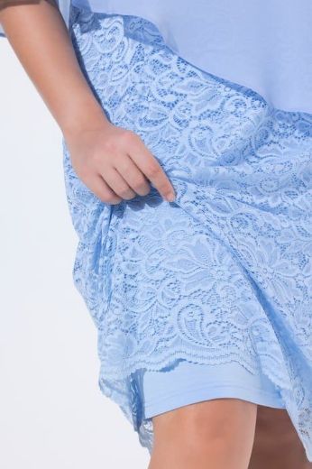 Plus size veliki brojevi Haljina svečana čipkana s dodatkom tila za punije