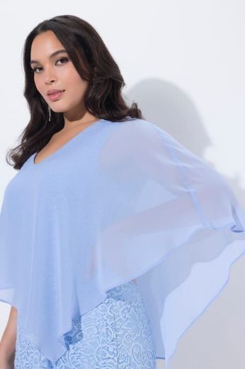 Plus size veliki brojevi Haljina svečana čipkana s dodatkom tila za punije