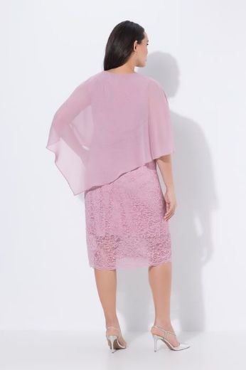 Plus size veliki brojevi Haljina svečana čipkana s dodatkom tila za punije