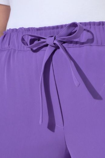 Plus size veliki brojevi Hlače ravnog kroja nogavica s vezanjem u struku za punije